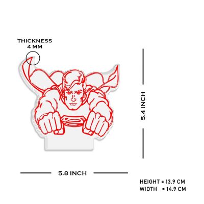 3D Illusion Superman LED Night Light Creative 7 Color Changing Light  Table Lamp for Home Decoration  Birthday Gift for Kids & Avengers Fans